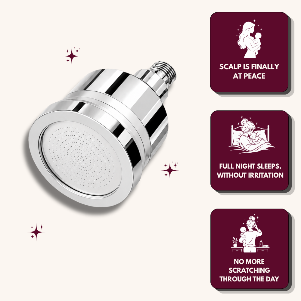 H20mix Scalp Comfort Filtered Shower Head - Tri-Guard Filtration