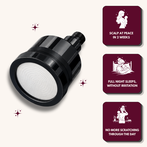 H20mix Scalp Comfort Filtered Shower Head - Tri-Guard Filtration